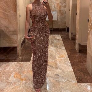 Liv Foster Sequin Cut Out Column Dress Size 0